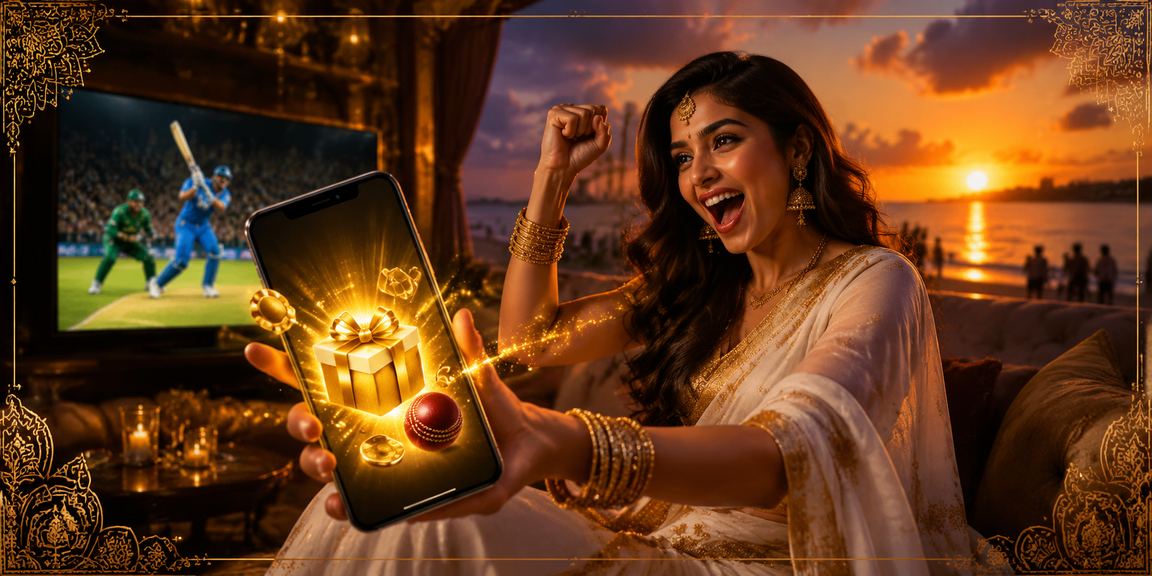 Woman in saree contemplating on responsible gaming